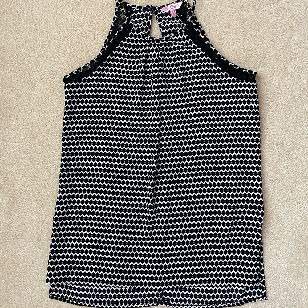 Black and white cami